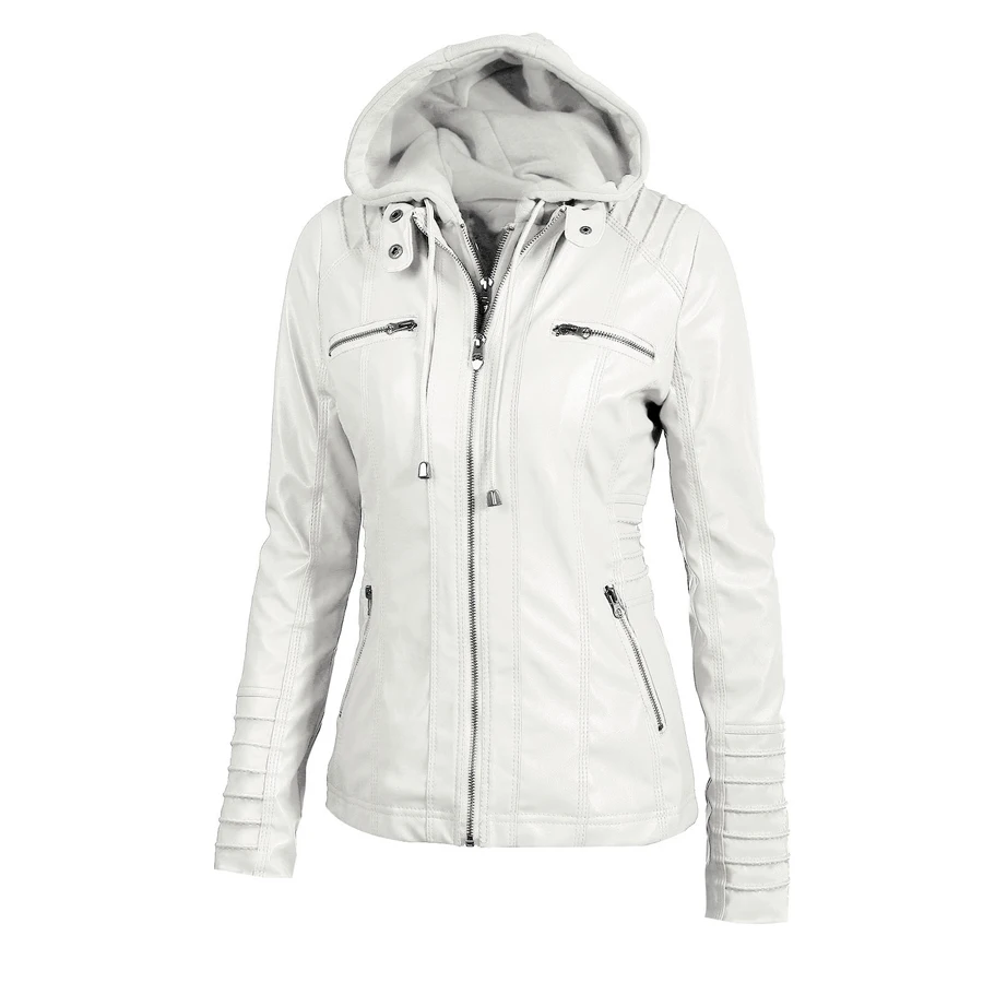Dámské zimní bundy, větruodolné, motocyklové, černé, úzké, s kapucí, kabát, plus velikost 7XL, dámské bundy chaqueta_voghion.com