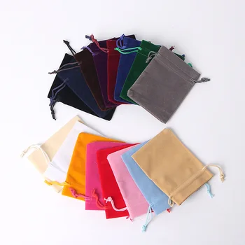 

7x9CM Velvet Drawstring Pouches Jewelery Gift Bags Brace Strap Pouches ,Christmas Wedding Gift Bags for Birthday Party