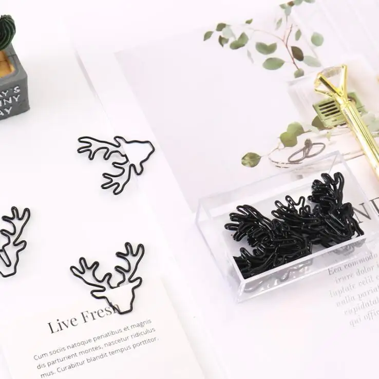 

10pcs/lot Creative Kawaii Milu Deer Unicorn Paper Clip Animal Metal Bookmark File Memo Decorative Clips School Stationery