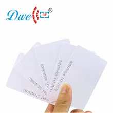 DWE CC RF PVC 125 кГц TK4100 13,56 МГц СЧ 1к rfid карта считывателя для Система контроля доступа 0,8 мм ISO тонкие карты