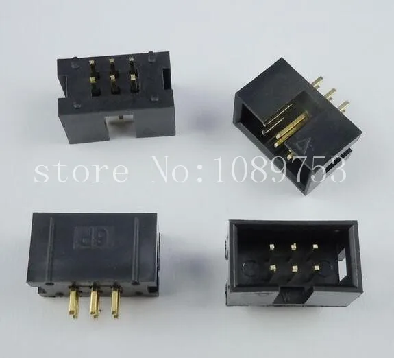 

100pcs IDC Box header DC3 DC3-6P 2x3 6 pins 6P 2.54mm Pitch
