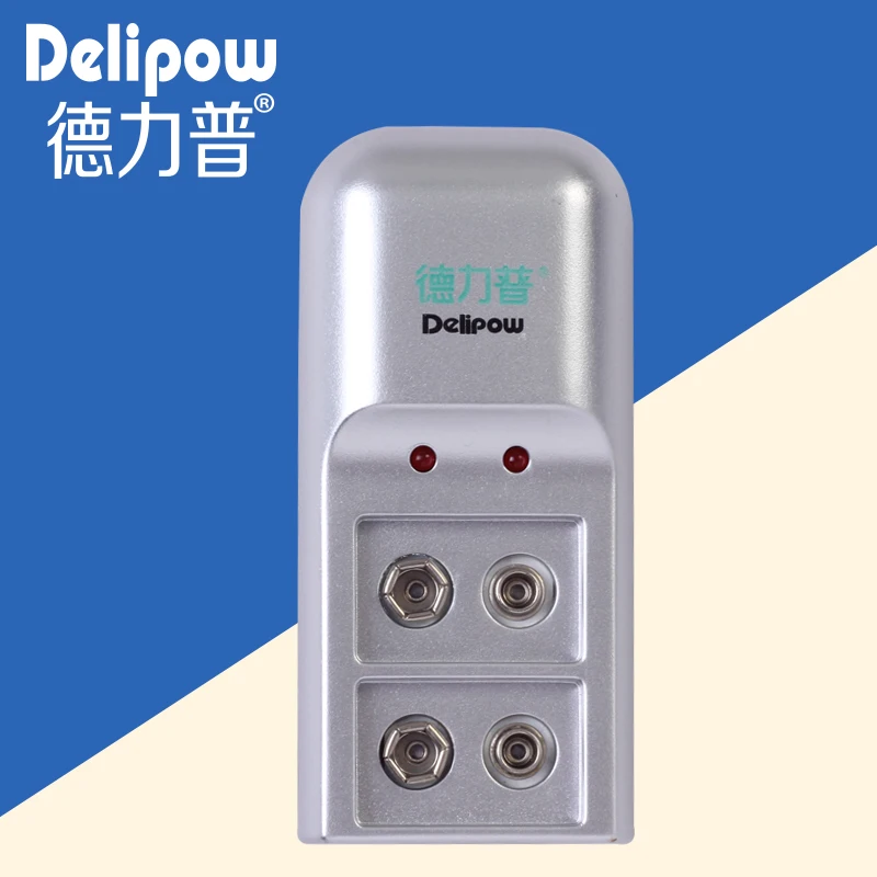 Prix Delipow batterie chargeur 9 V neuf volt batterie chargeur 9 V deux intelligente charge rapide 9 V 029 Rechargeable Li ion cellulaire