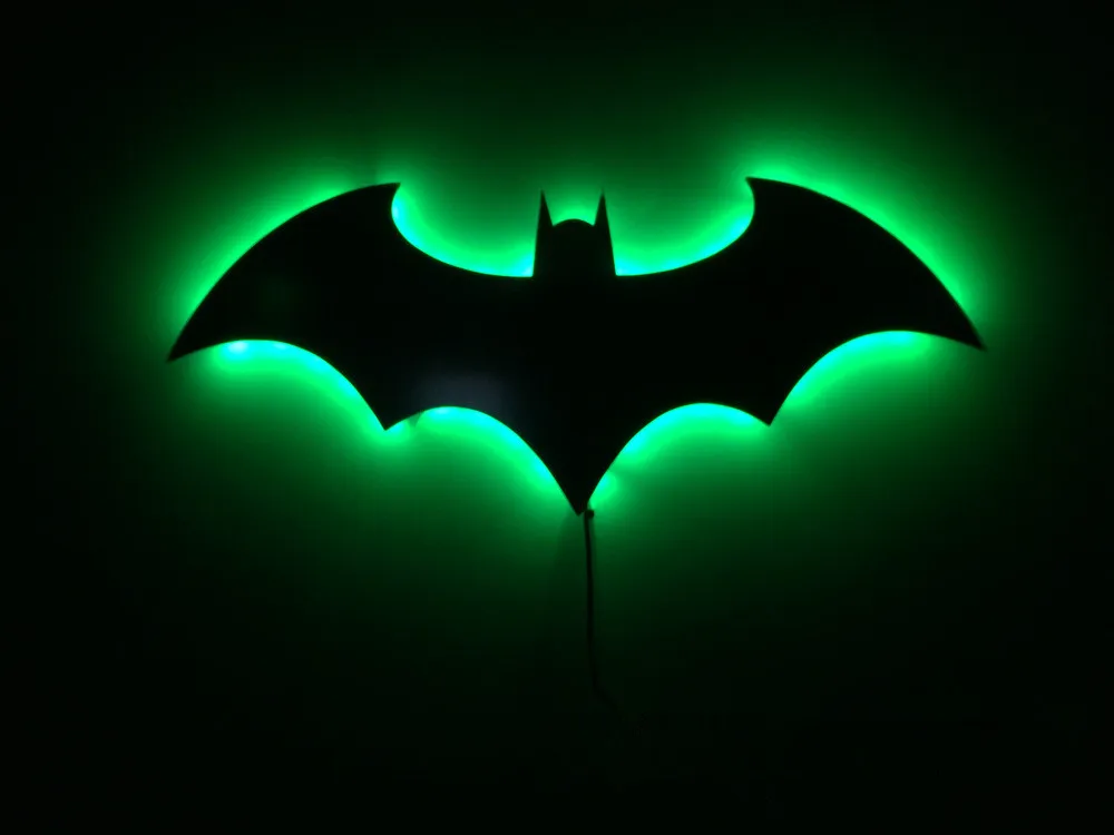  Batman 3D Night Light Led Wall Lamp Batman Symbol Creative Novelty RGB Color Changing Action Figure - 32809421782