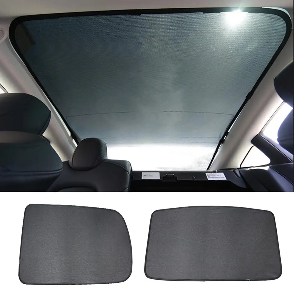 

Car Windows Front Sunroof Sunshade Glass Roof Sunshade Skylight Blind Shading Net For Tesla Model 3