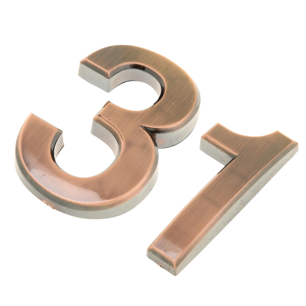No.1& 3 ABS Sticker Address Plaque Sign House Hotel Door Address Plaque Number Digits Plate