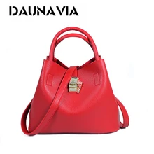 DAUNAVIA Famous Brand Fashion Candy Women Bags Mobile Messenger Ladies Handbag PU Leather High Quality Diagonal Cross Buns ND403