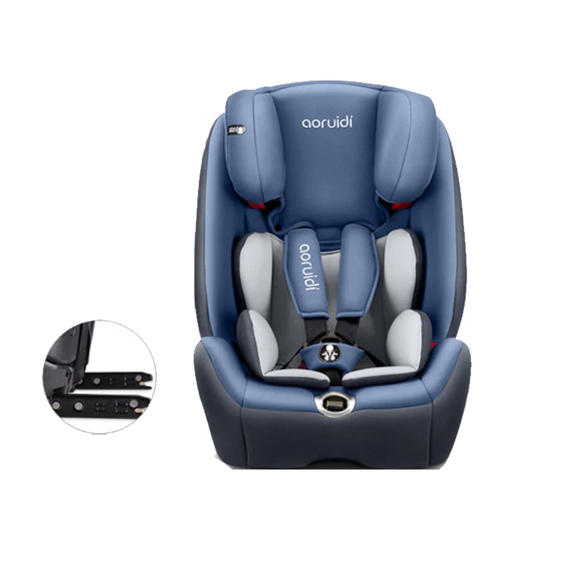 blue isofix Немецкая детская машина, детское безопасное сиденье, автомобиль с ISOFIX интерфейсом, 9 M-12 лет, кресло с регулируемой высотой головы, пятиточечный жгут - Цвет: blue isofix