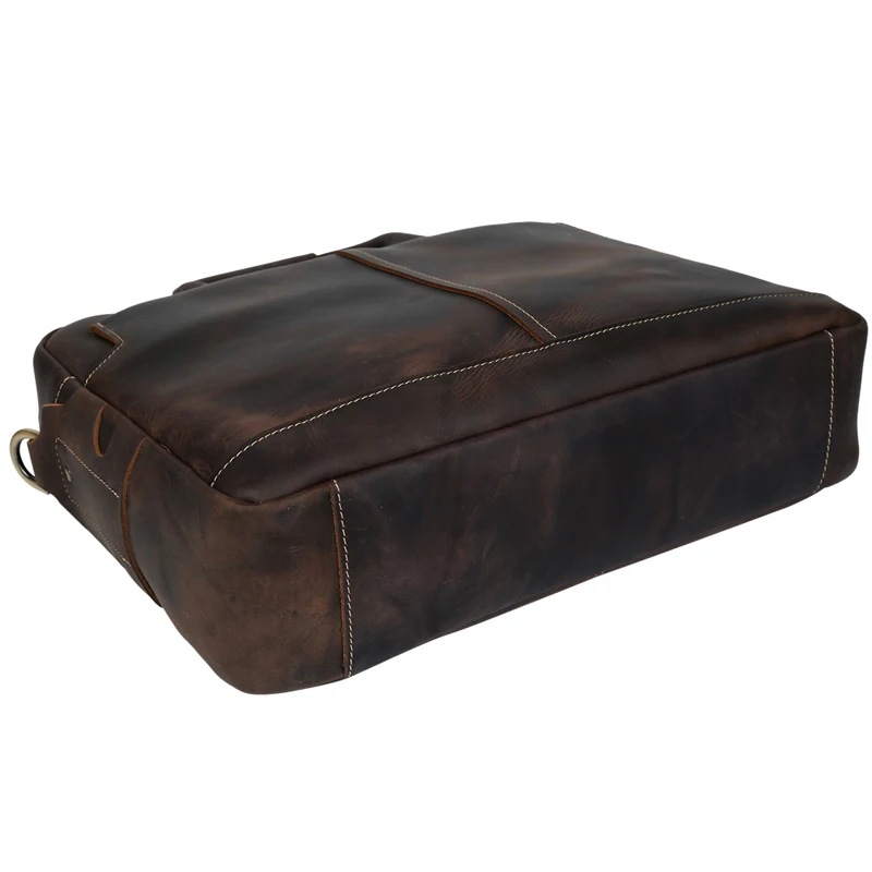 Весть наивысшего качества мужчины портфель старинные Crazy Horse кожа сумка коричневая через плечо ноутбук сумка 10192