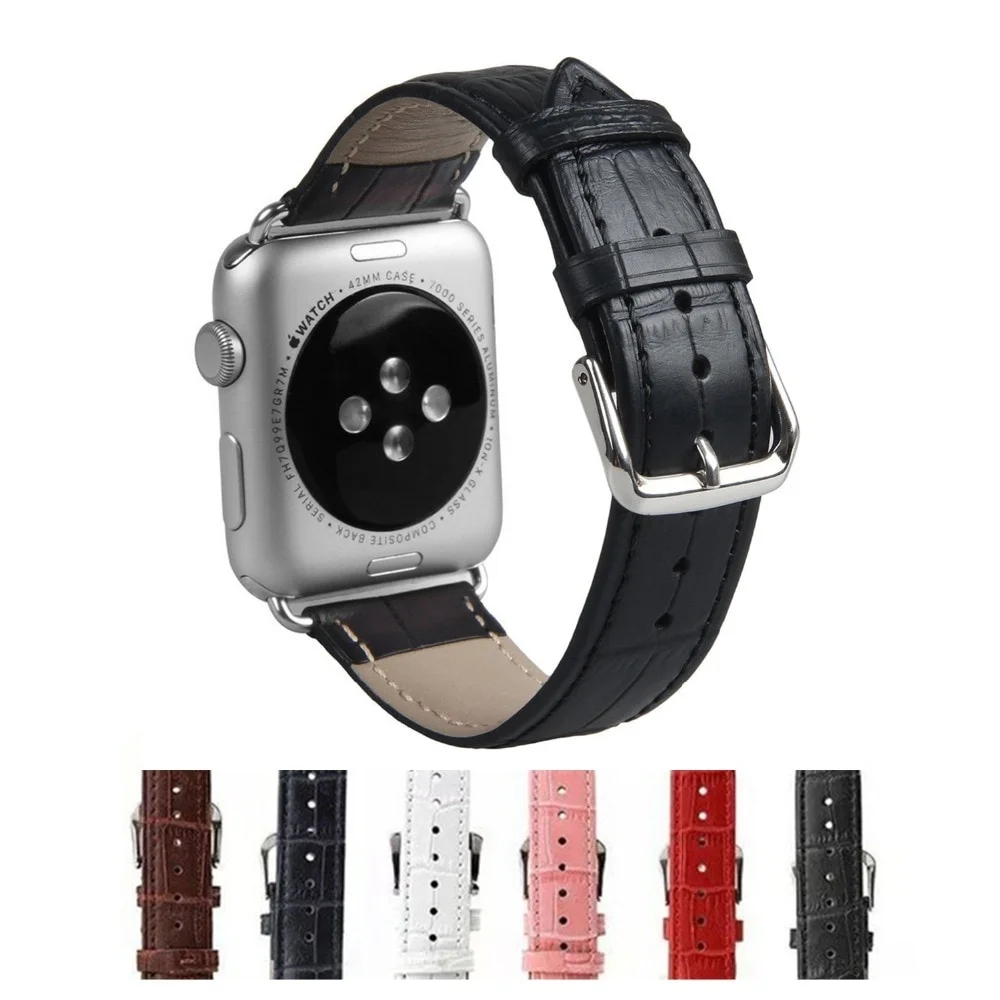 

Watch Strap Quality Genuine Cow Leather Strap For Watch band for apple watch Series 1 2 3 band 38mm/42 mm Apple Watch 4 Band