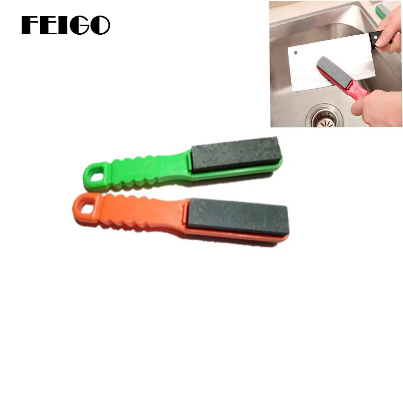 

FEIGO 1 Pcs Multi Purpose Fast Grinder Stone Household Hand Held Sharpener Sharpening Bar Double Sided Coarse Grinding Mill F419