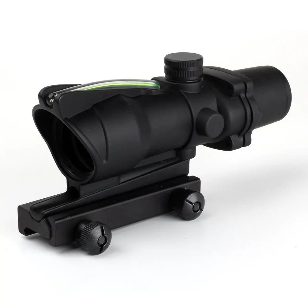 

SEIGNEER Green BDC Reticle 4x32 Magnification Prism Hunting Range Rifle Scope Real Green Fiber Green Illuminated Reticle