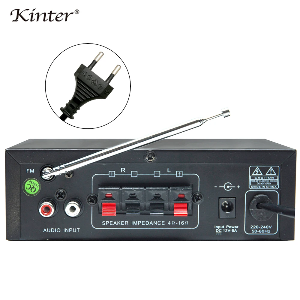 Kinter T1 Audio amplifier play MP3 in USB TF card have FM