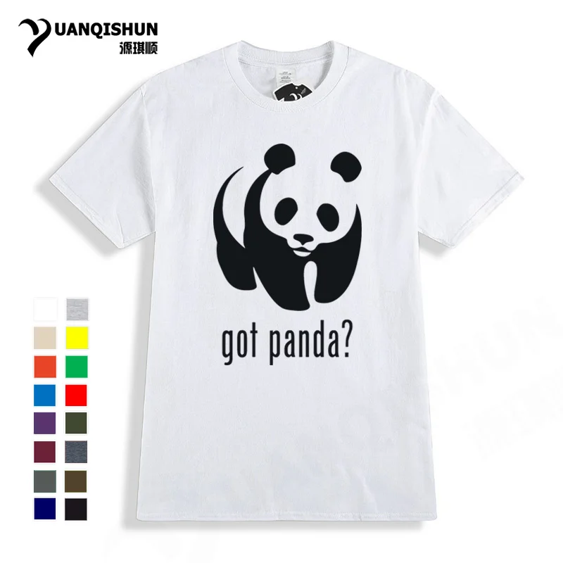 got panda? Funny Animal Panda Print T Shirt Cute Fashion Unisex Cool Brand T-Shirt 16-Colors Pure Cotton Short sleeves Tops Tee | Мужская