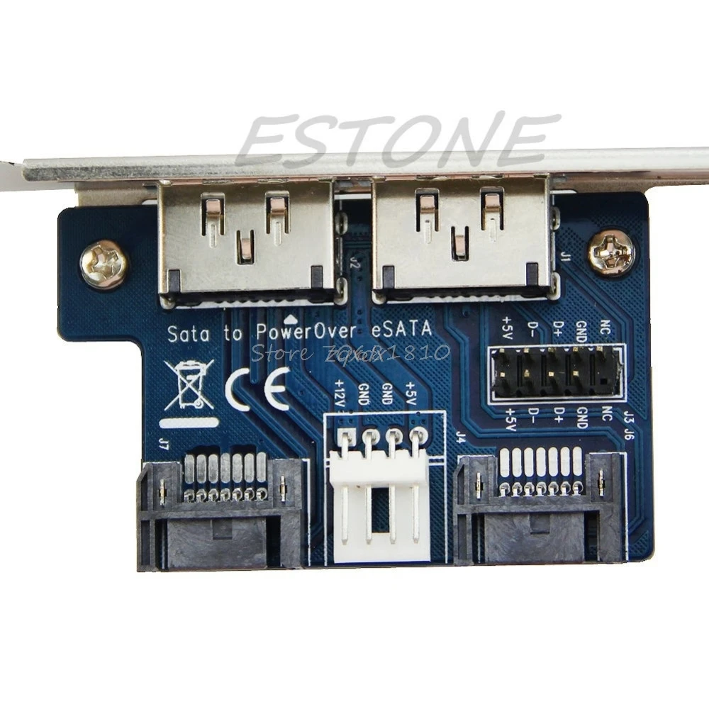 Двойной порт SATA для двойной мощности более 12 В ESATA+ 5 В адаптер преобразования карты расширения и Прямая поставка