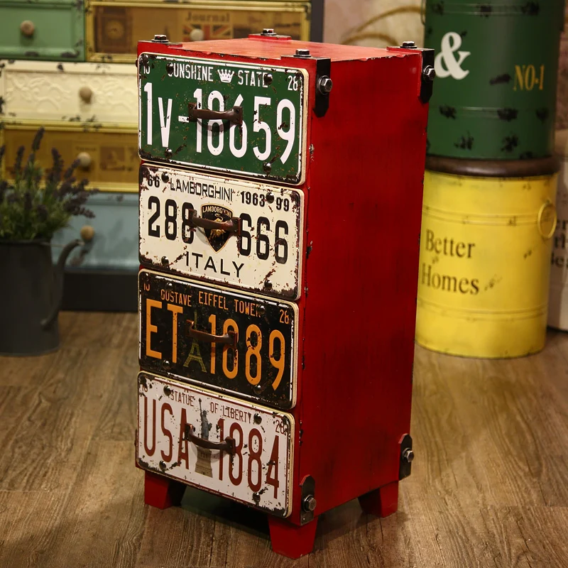  American retro to do the old porch bedroom four bucket cabinet drawer storage cabinets industrial w - 32545845246