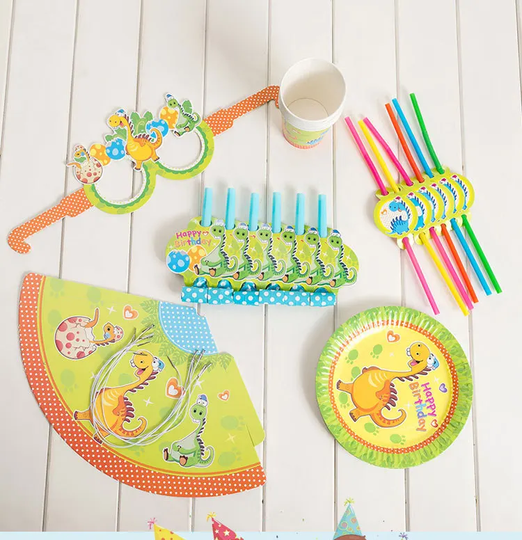 

New 36pcs/lot of dino theme party supplies for children birthday party party supplies, for six people set