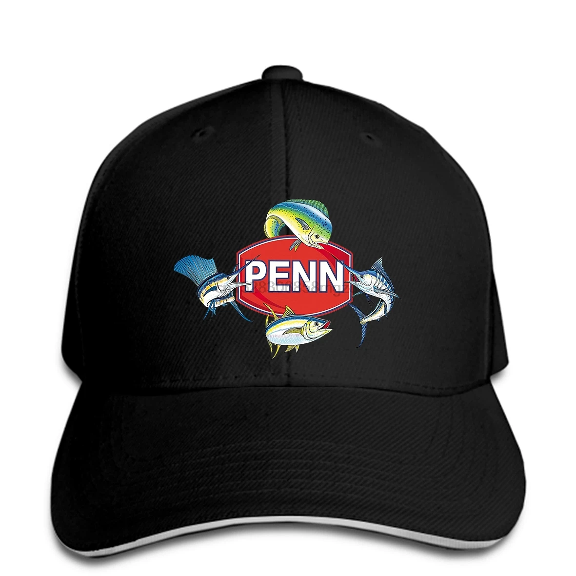

PENN Fishing Fish Symbol Logo Mens Black and White Men Baseball Cap (X ) Snapback Cap Women Hat Peaked