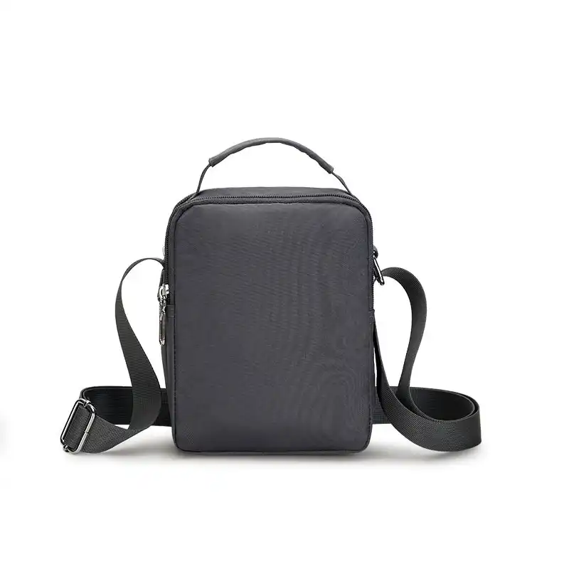 Waterproof Nylon Small Flap Messenger bag For Men Black Casual Shoulder