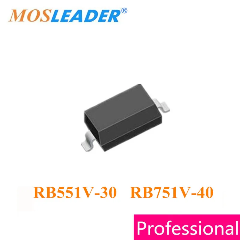 Высококачественный Mosleader 3000 шт. RB551V RB751V 0805 20 в 0.5A 500mA 40В 0.3A 0.3mA | Электроника
