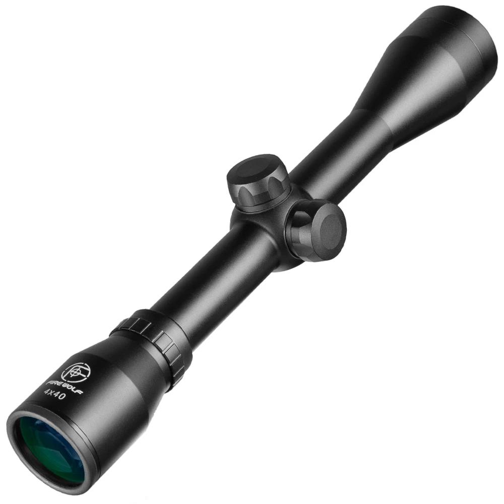 النار الذئب 4x40 بندقية Riflescope الصيد الأخضر عدسة في الهواء الطلق شبكاني البصر الصليب البصريات نظارة قناص التكتيكية نطاقات