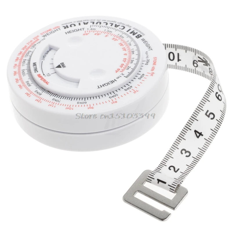 

BMI Body Mass Index Retractable Tape 150cm Measure Calculator Diet Weight Loss Tape Measures Tools G08 Whosale&DropShip