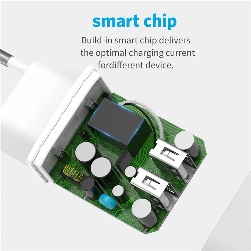 USLION USB شاحن 5V2A الاتحاد الأوروبي التوصيل السفر تهمة ل فون سامسونج Xiaomi اللوحي العالمي جدار محول الذكية الهاتف المحمول شاحن