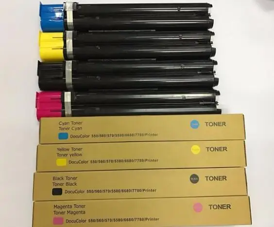 1 Набор картриджей с тонером CMYK для Xerox Docucolor 550 560 570 5580 6680 7780 оптом|Картриджи