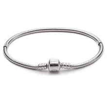 Браслеты Chamilia змеиная цепь ювелирные изделия браслет для бисер из Европейского муранского стекла DIY Тролль чешский стеклянный шарик