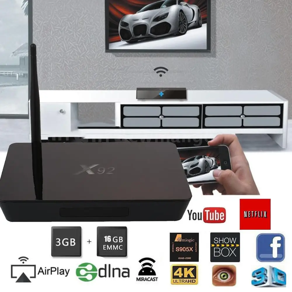 

New X92 Android Dual Frequency Wifi Set-Top Box Octa Core Real 4K 3+16GB Smart TV box Multi Languages Professional Home Gift