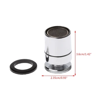 

Chromed 24mm Brass Adjustable Swivel Water Saving Tap Nozzle Spout Aerator M24 Male Faucet Nozzle