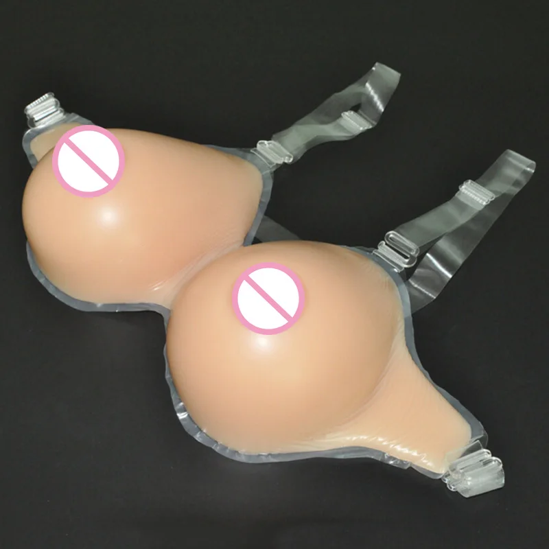 2400g 7XL Size Silicone Breast Forms Fake Boobs Drag Queen Artificial Breast Shemale Fake Breast Crossdress Dark Beige