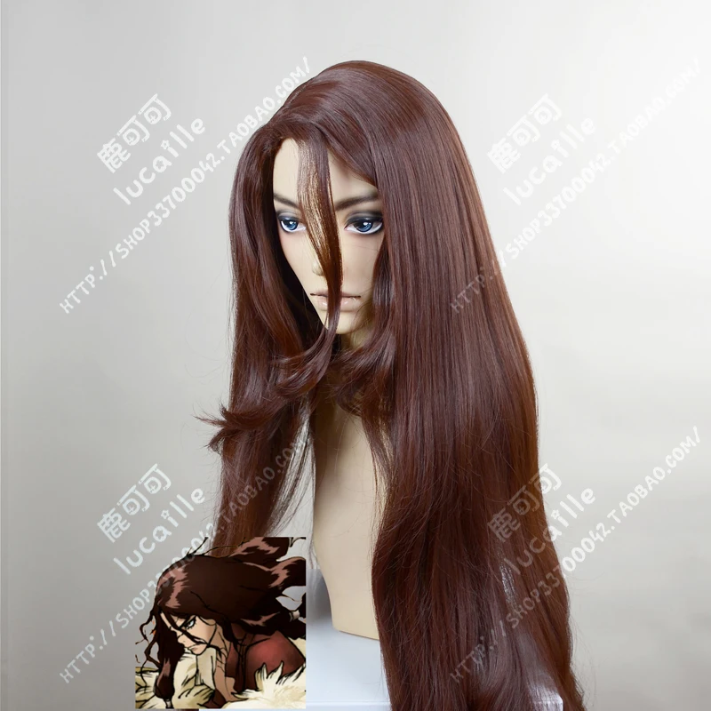 

Anime Dr.STONE Tsukasa Shishio Wigs 100cm Long Brown Heat Resistant Synthetic Hair Cosplay Wigs + Wig Cap