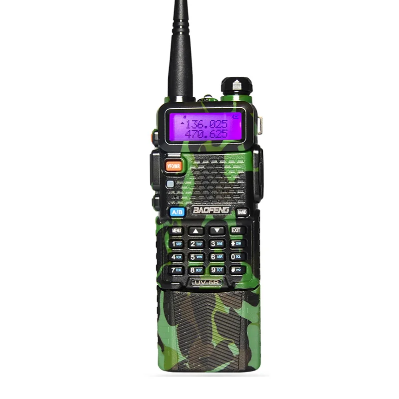 Baofeng UV-5R 3800 мАч Портативный портативной рации 5 Вт UHF VHF 136-174/400-520 мГц UV5R ручной радио FM трансивер Communicator - Цвет: Камуфляж