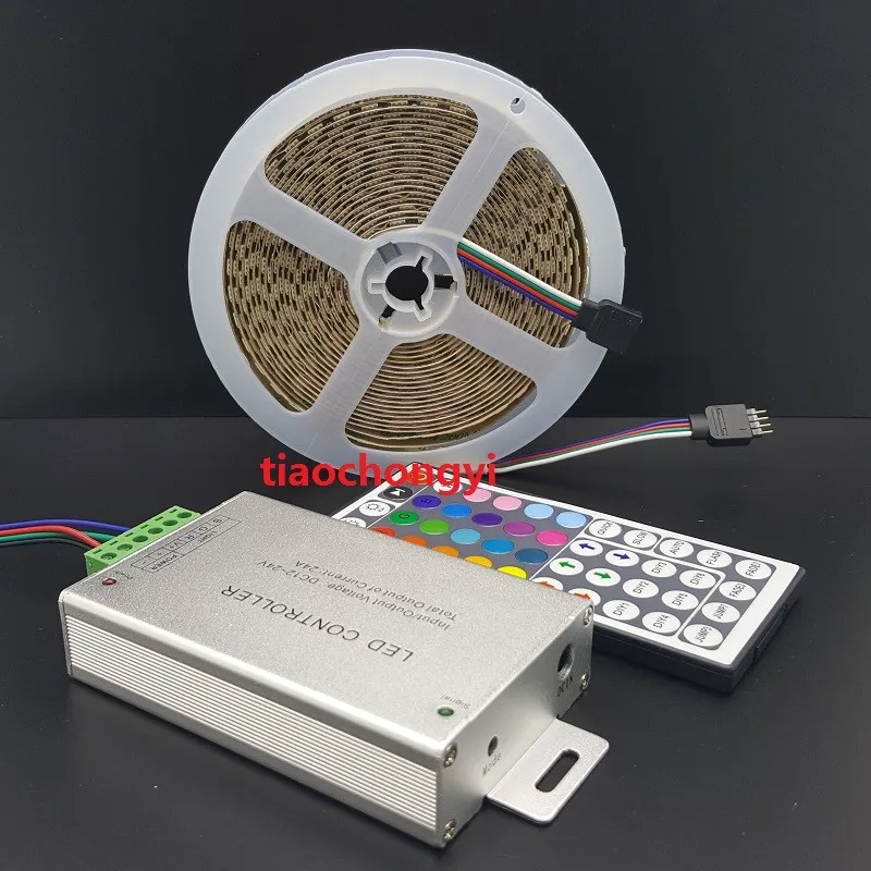 

New DC12V 5M 5050 RGB 600LED LED Strip light non waterproof IP20 + 24A 44key IR Remote Controller