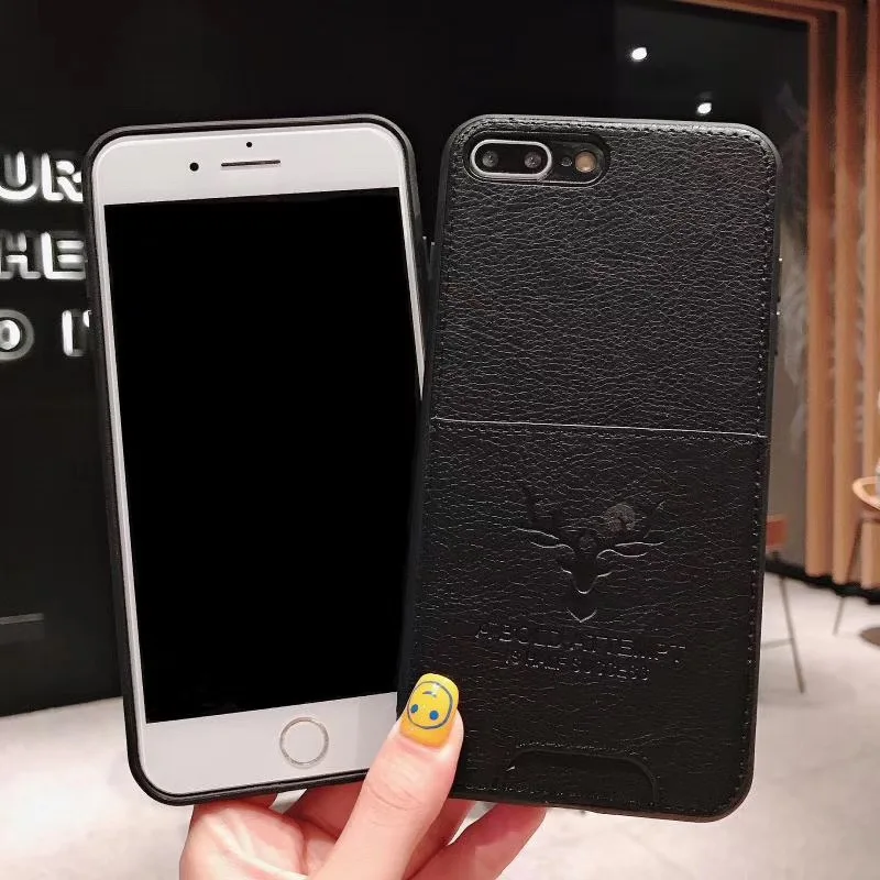 Роскошный чехол бумажник с рисунком оленя для iphone 7 6 6S X10 8 plus XR XS MAX модные мягкие