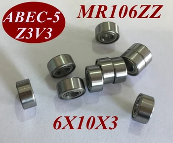 

100pcs MR106Z MR106ZZ MR106 ZZ MR106-ZZ 6X10X3 MM 6*10*3 MM Miniature roller micro shaft motor deep groove Ball Bearing tools