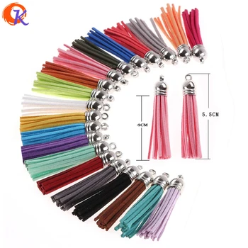 

Cordial Design 5.5CM 10Pcs DIY Tassel/Hand Made/Jewelry Accessories/Tassels With Rhodium Caps/Embellishments/Faux Suede Tassel