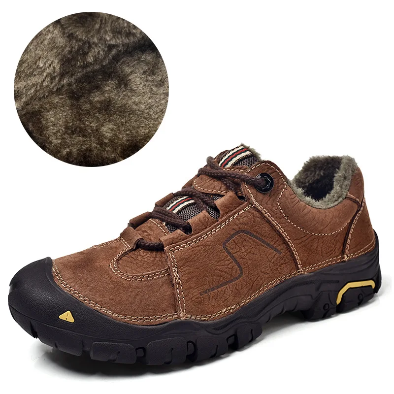 Весенне-осенние ботильоны мужская обувь работы и Safetyboot Натуральная кожа Мужская взрослых военные ботинки - Цвет: Brown 2