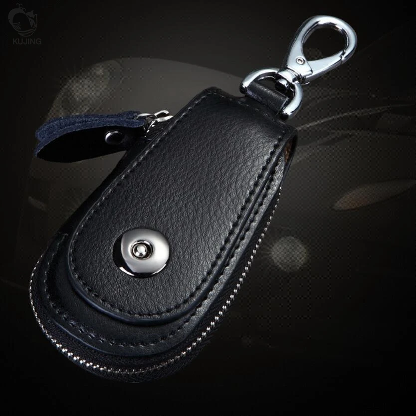 

KUJING Free Shipping Key Cases Fashion Wearable Leather Business Car Key Set High-end Multifunctional Anti-theft Key Bag