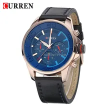 Новое поступление Топ Марка Curren 8187 Для мужчин wo Для мужчин часы Высокое качество Пояса из натуральной кожи коровы ремень Аналоговый Дисплей Японии двигаться Для мужчин t