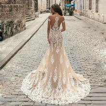 На заказ платье Формальное vestido de noiva robe de mariee на заказ вечерние платья кружевное Abendkleid элегантное вечернее платье «русалка»