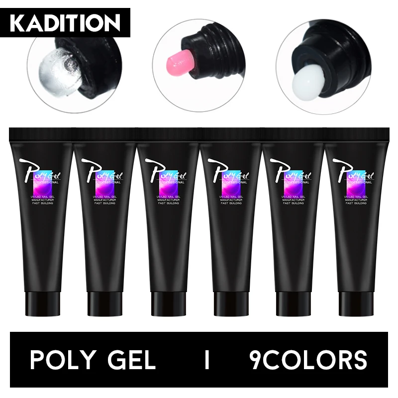 

KADITION New Gel Polygel Builder Extension Gel Acrylic Finger Extension Hard UV LED Gel Lacquer Nail Quick Crystal Building Poly