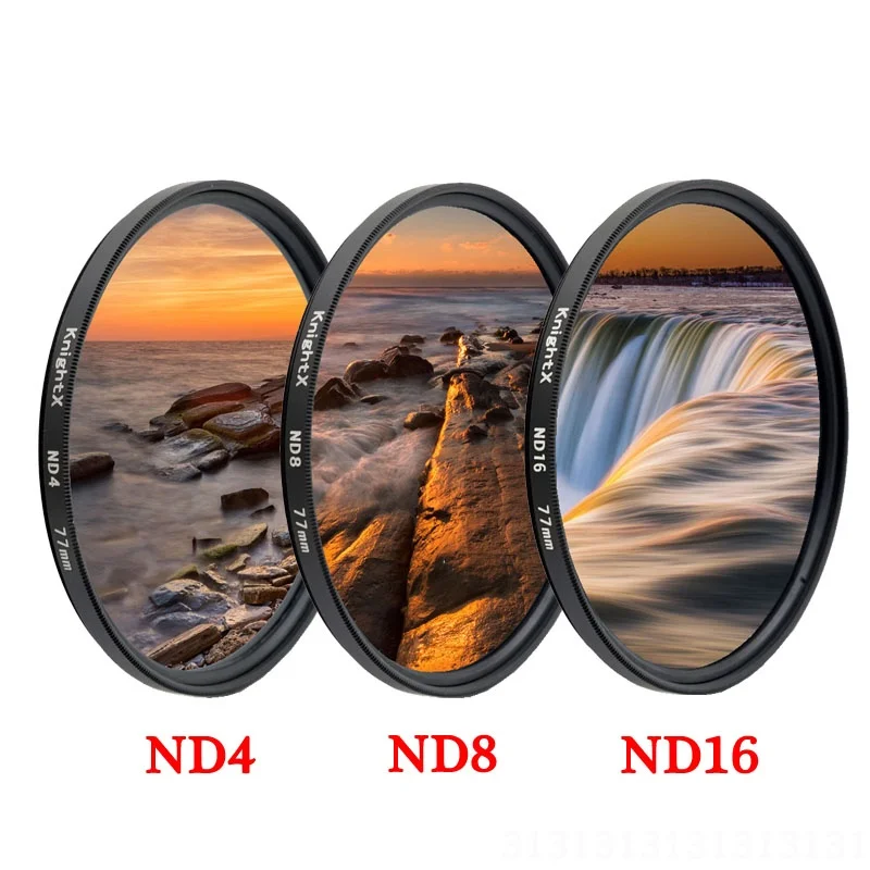 

KnightX ND2 ND4 ND8 ND16 ND 52MM 58MM 67MM 77MM Camera Lens Filter For canon eos sony nikon accessories 18-200 1300d d5300 set