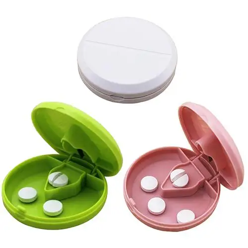 

Joylife Medical Pill Half Quarter Splitter Storage Compartment Box Tablet Cutter Holder