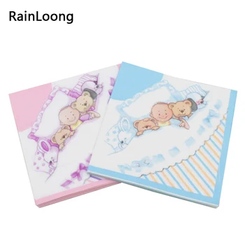 

[RainLoong] Printed Cartoon Baby Paper Napkin Event & Party Supplies Tissue Napkin Serviettes Decoupage 33*33cm