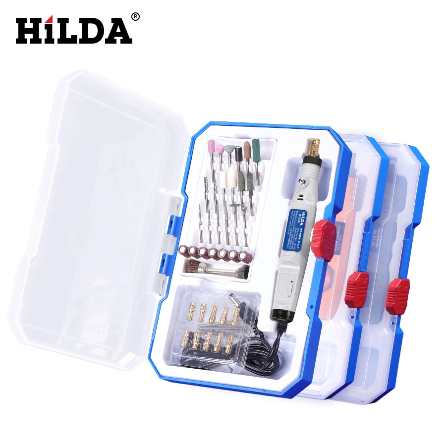 Ceny HILDA Mini wiertarka obrotowa 18V grawerowanie pióro z akcesoria szlifierskie zestaw wielofunkcyjny Mini grawerowanie pióro na narzędzia dremel