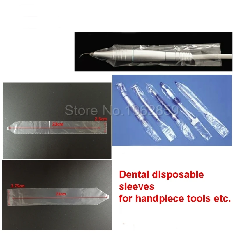 1000pcs Disposable Sleeves for Dental Handpiece Tools Plastic Covers Handpiece Protect Dental