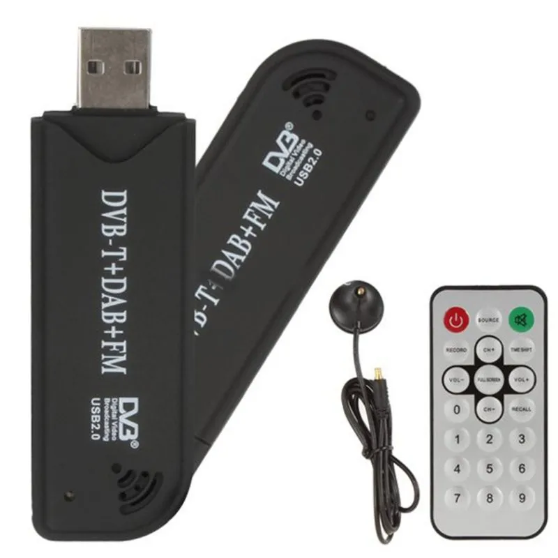 Универсальный цифровой USB2.0 HD ТВ FM + DAB DVB-T RTL2832U + FC0012 Поддержка SDR тюнер вставляемый приемник