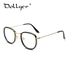 Dollger Для женщин Винтаж прозрачные линзы глаз Очки Рамки Ретро Круглый Для женщин очки Nerd Очки s1564