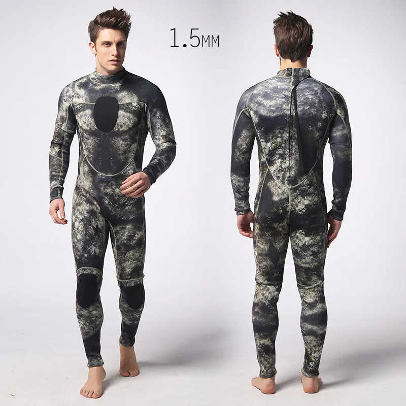 

1.5MM Camouflage Diving Suit Surf Suit Cold Proof Warm Man Swimming Pool Conjoined Diving Suit New Arrival Size S-XXL